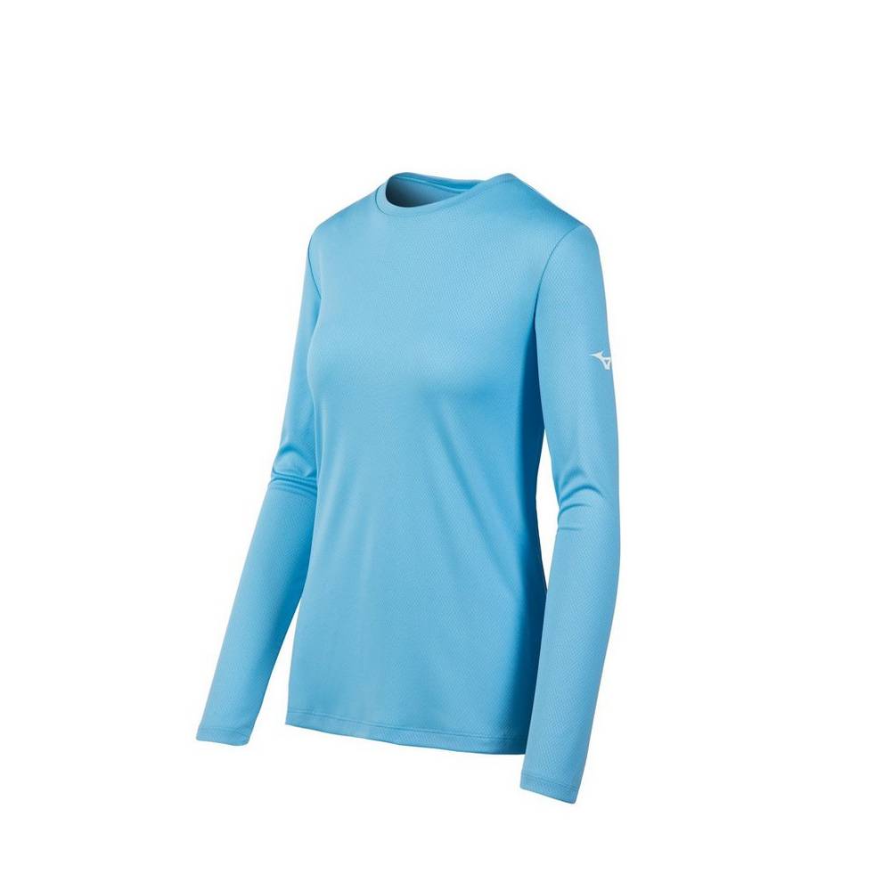 Damske Tričko Mizuno Long Sleeve Svetlo Modre Vypredaj SZEK93650